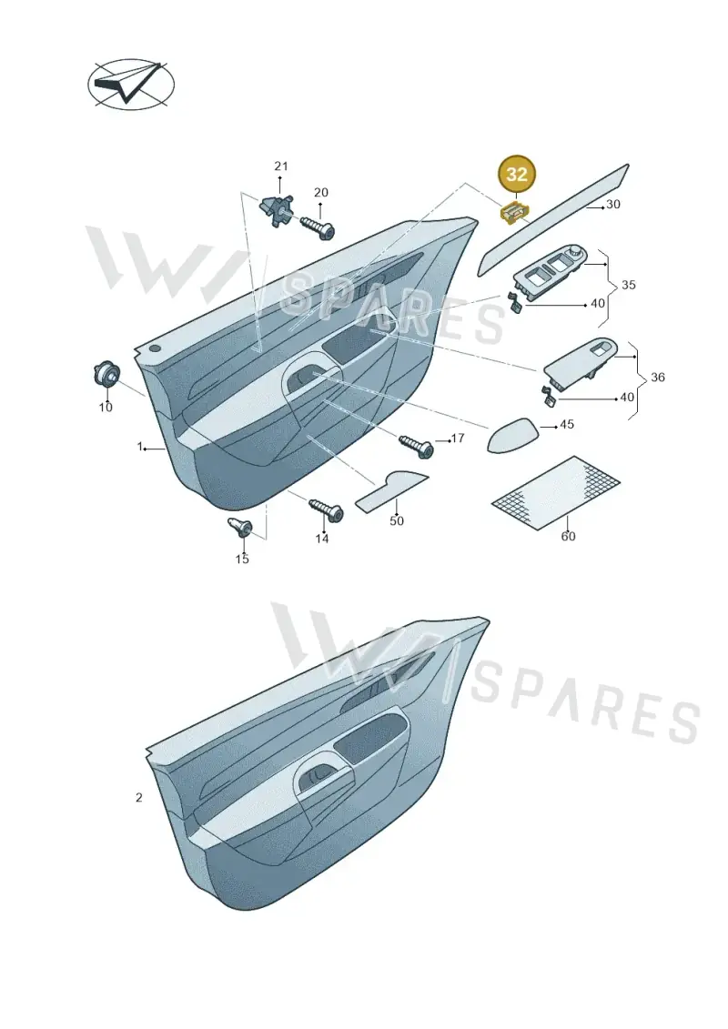 4A0853107 — Volkswagen Sharan BlueMotion (2015-2022) diagram 689867000, position 32