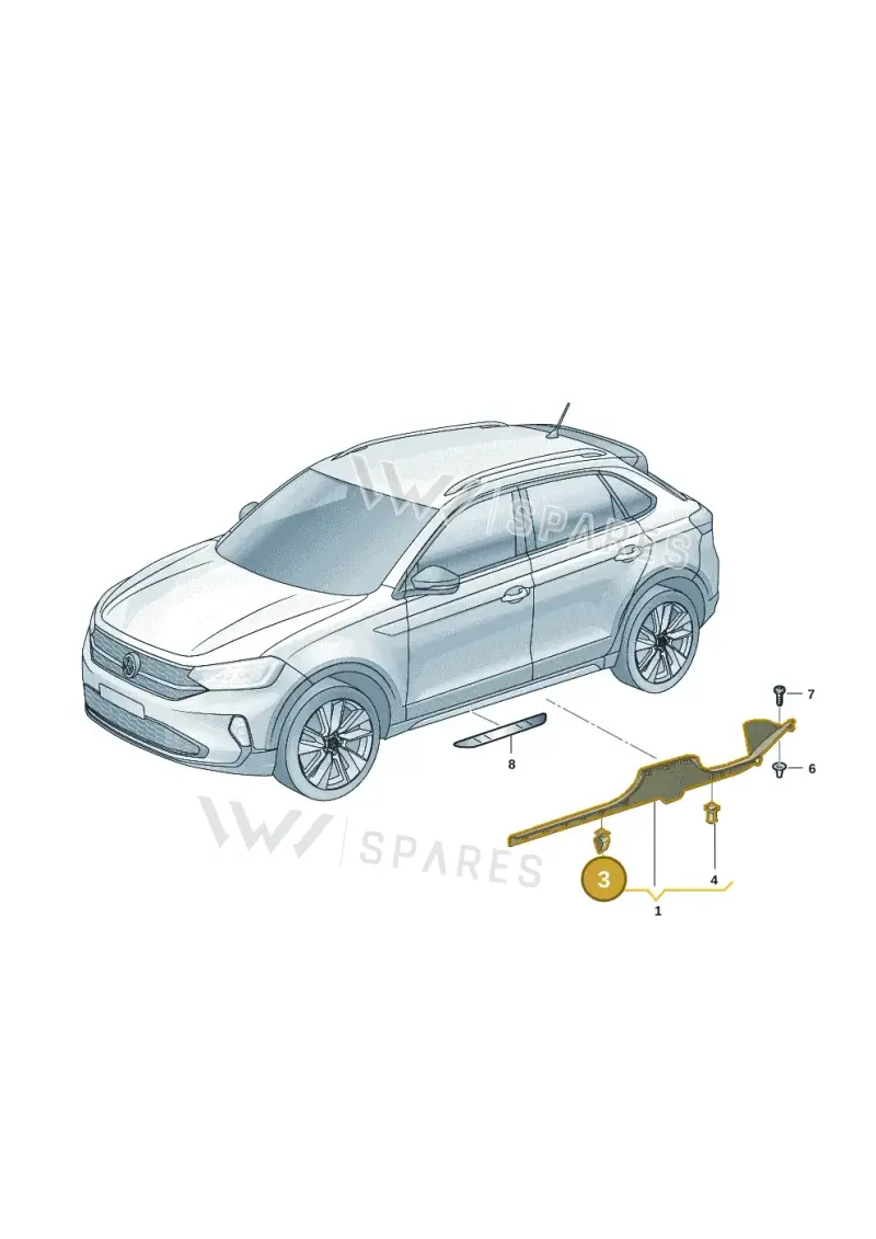 4A0867276B — Volkswagen Taigo (2021-2024) diagram 2f0853100, position 3