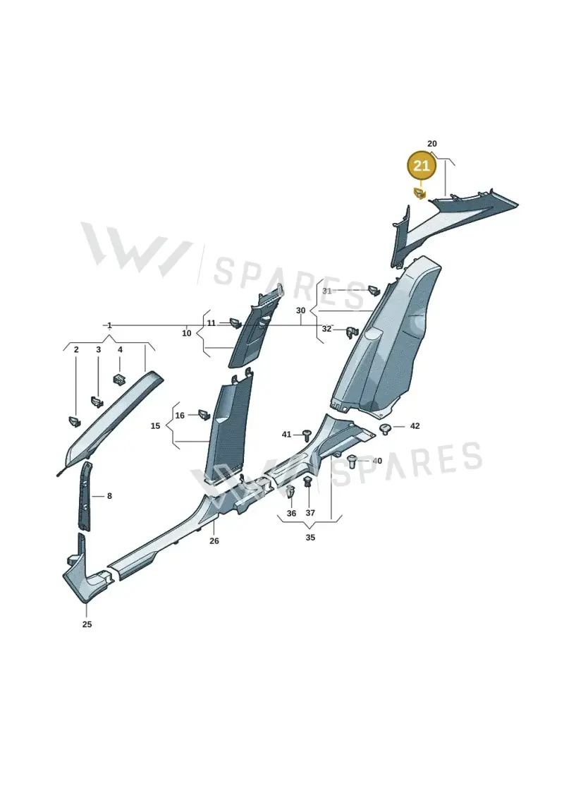4A0867276C — Volkswagen Tiguan 2.0 (2023-) diagram 57x867700, position 21