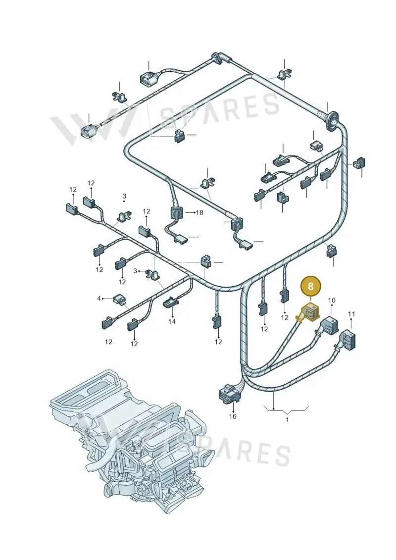 4A0972601A — Volkswagen Phaeton 4motion (2010-2016) diagram 258972600, position 8