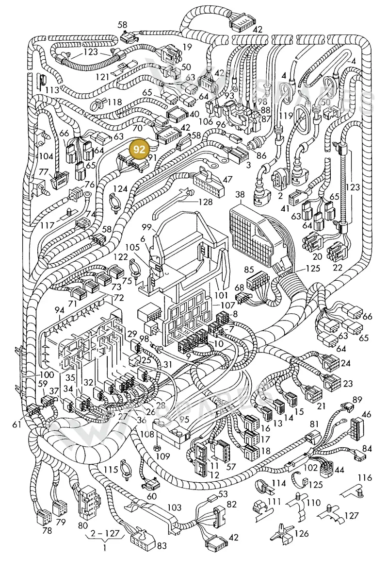 4A0972643 — Volkswagen POLO (2005-) diagram 225971850, position 92