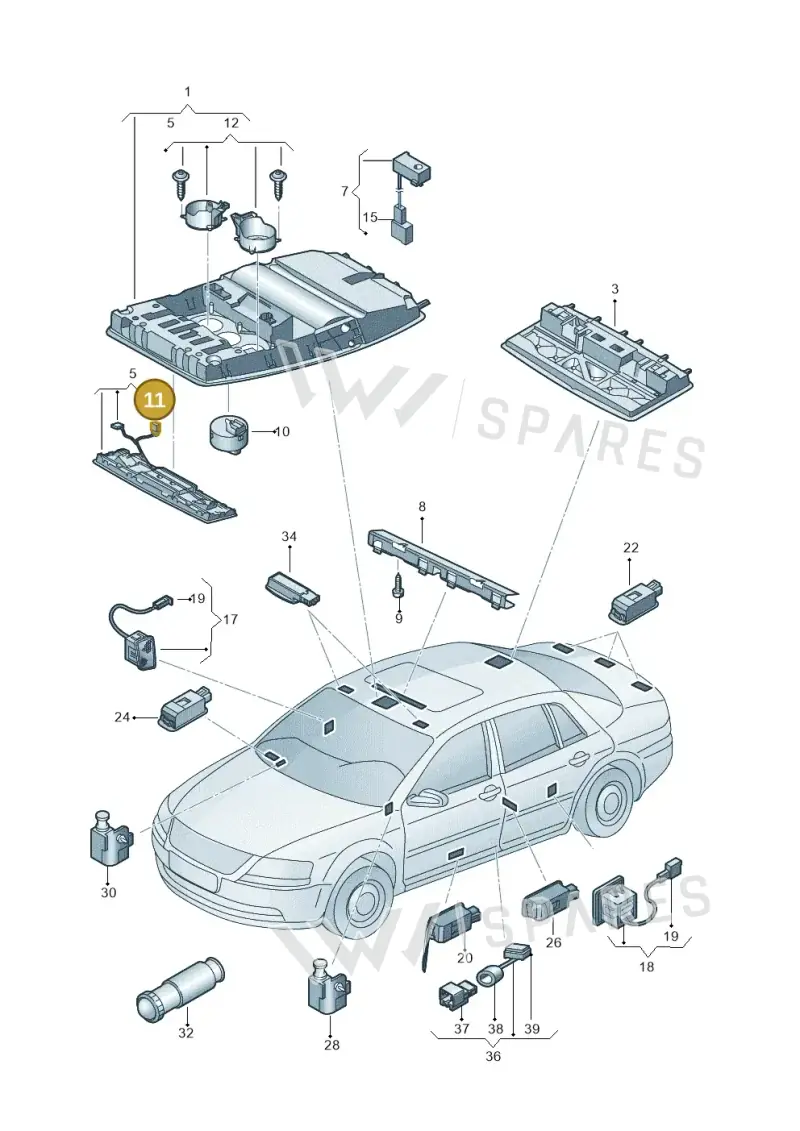 4A0972883 — Volkswagen Phaeton 4motion (2010-2016) diagram 710947020, position 11