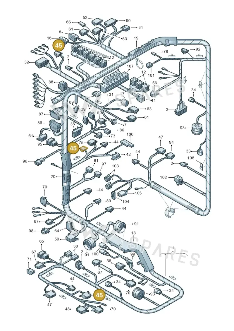 4A0972883A — Volkswagen Sharan (2008-2010) diagram 162971810, position 45