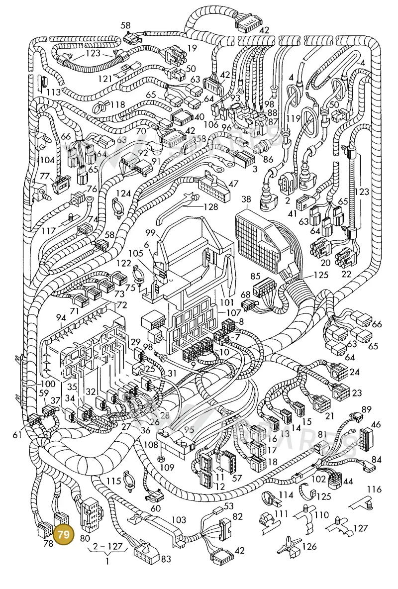 4A0972883A — Volkswagen Polo (2008-2009) diagram 225971850, position 79