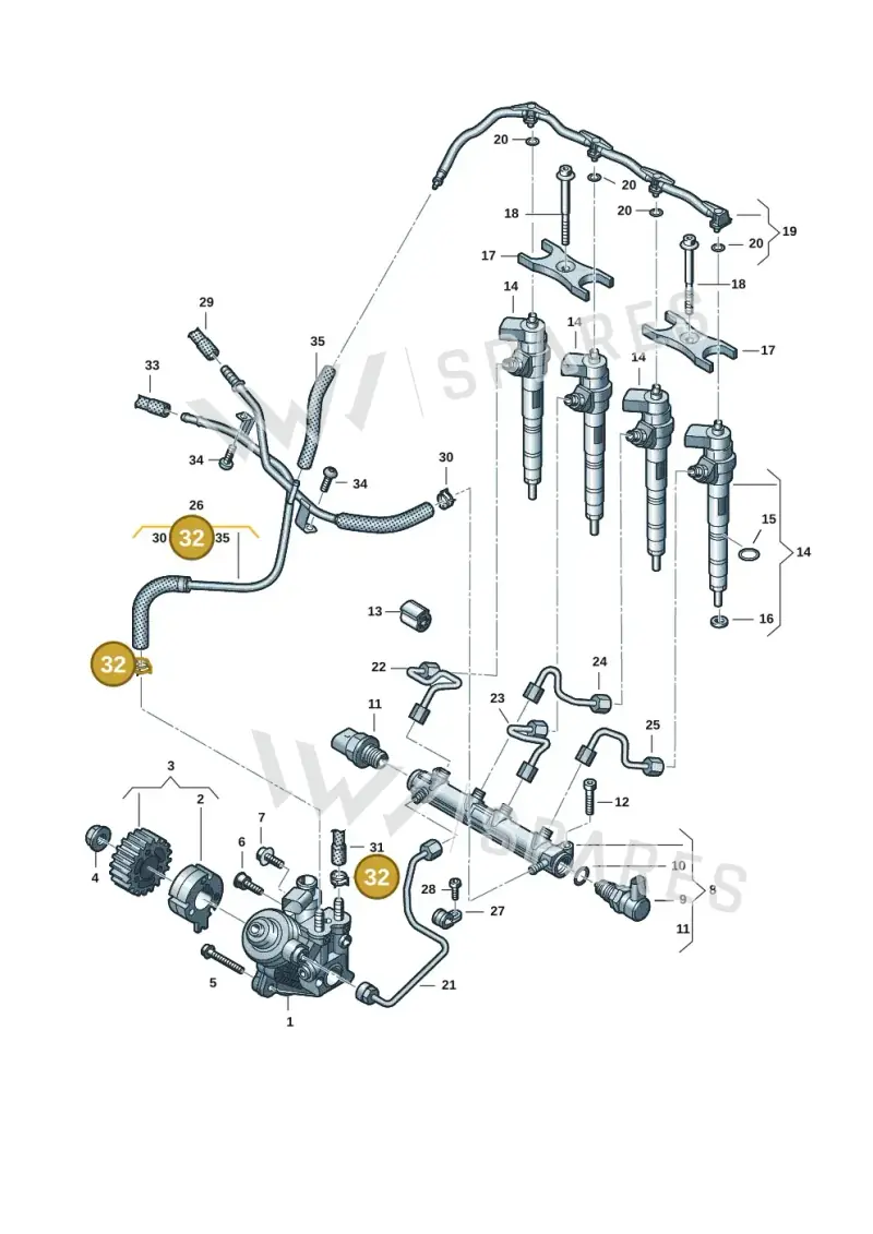 4B0422379 — Volkswagen Passat estate (2023-) diagram 2ka130010, position 32