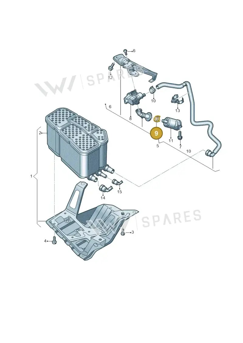 4B0422379A — Volkswagen Touareg (2017-2023) diagram 439201090, position 9