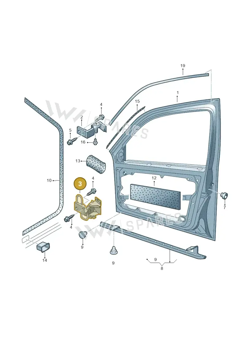4B0831411B — Volkswagen Jetta/Wagon (2002-2006) diagram 203831100, position 3