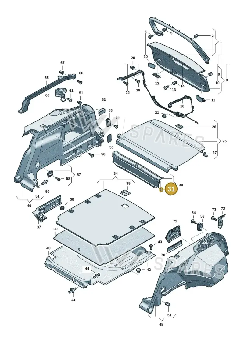 4B0867276A — Volkswagen Passat estate (2023-) diagram 3j0867800, position 31