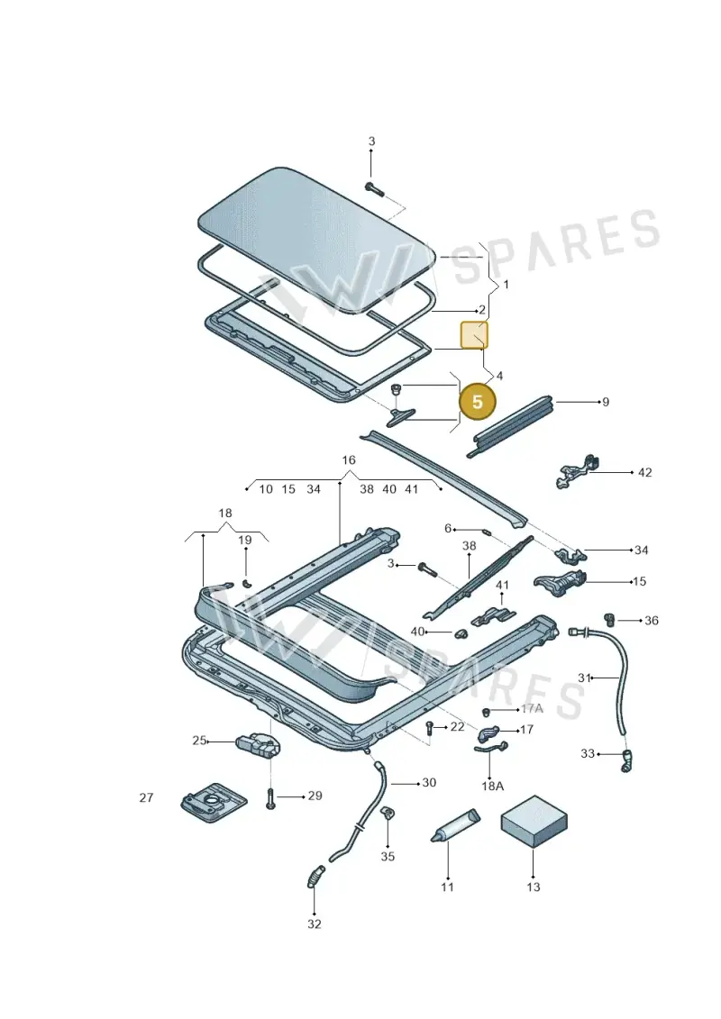 4B0877165 — Volkswagen Jetta 2.0 (2015-2015) diagram 880877000, position 5