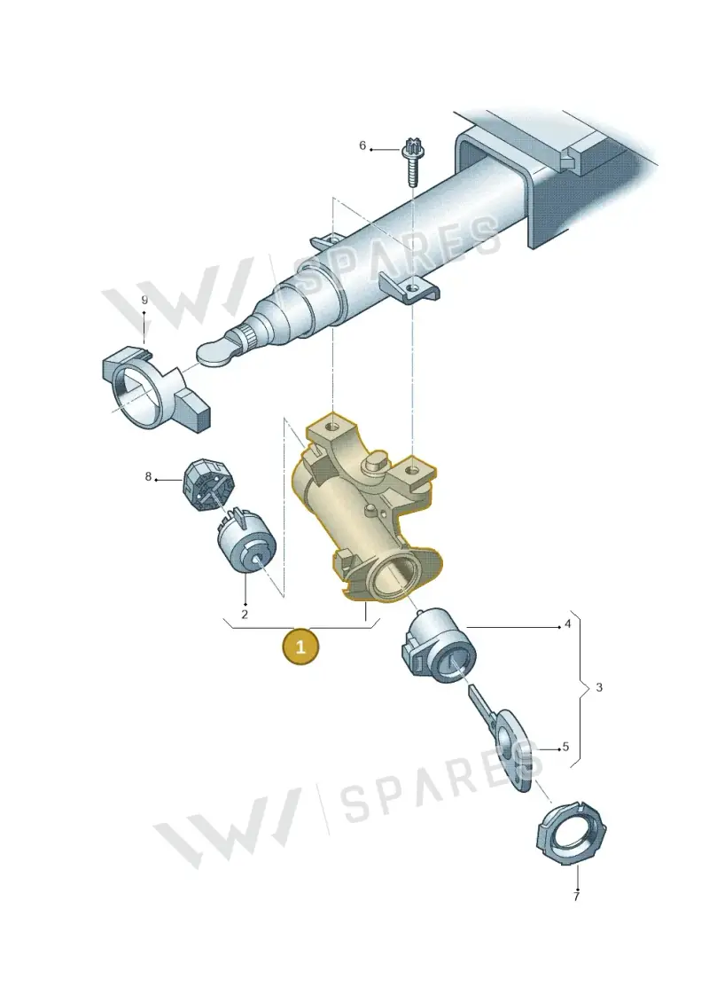 4B0905851B — Volkswagen Polo (2011-2014) diagram 260905800, position 1