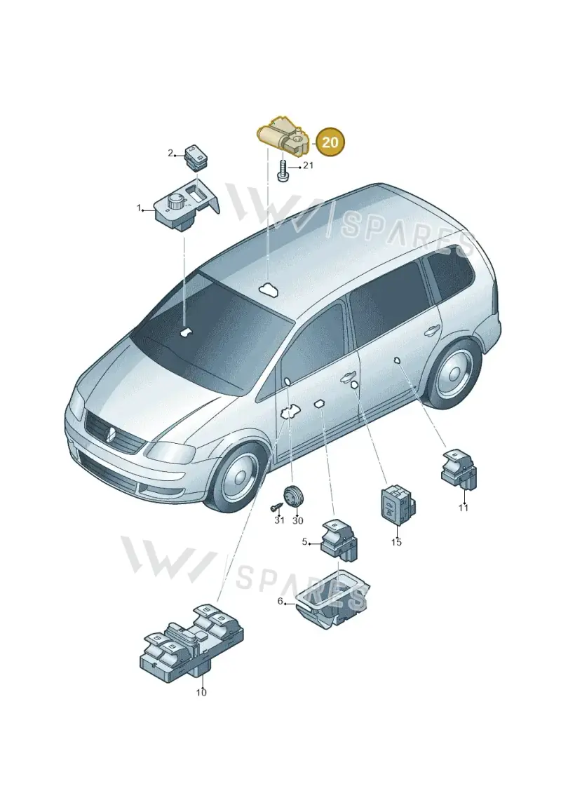 4B0959591K — Volkswagen Touran 2.0 (2010-2015) diagram 409959050, position 20
