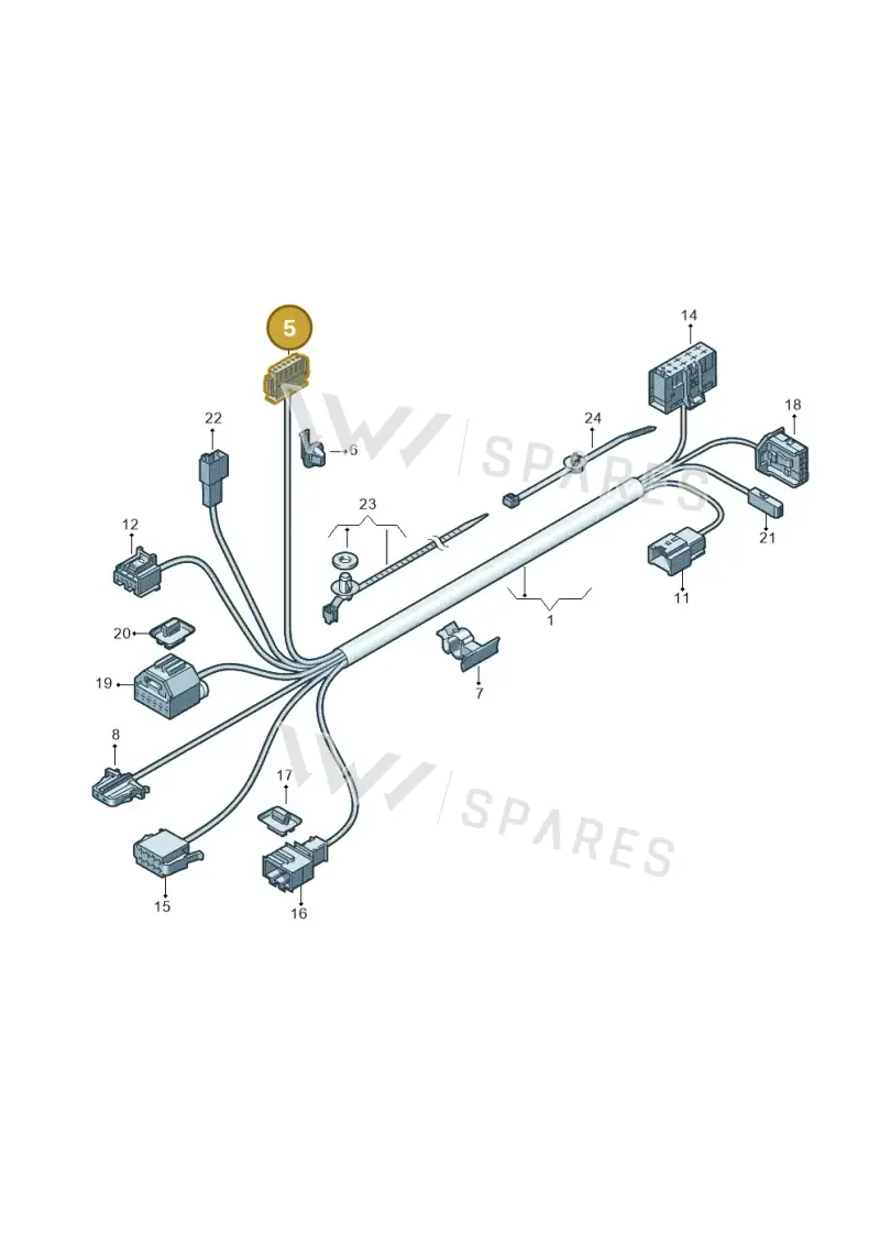 4B0971636 — Volkswagen Golf Cabriolet (2011-2016) diagram 482972260, position 5