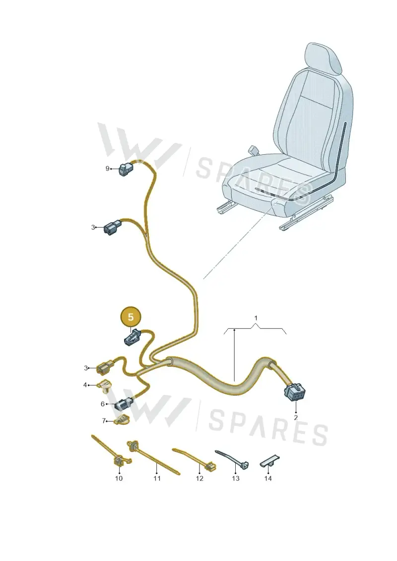 4B0971832 — Volkswagen Polo 1.0 BlueMotion (2017-2024) diagram 837972029, position 5