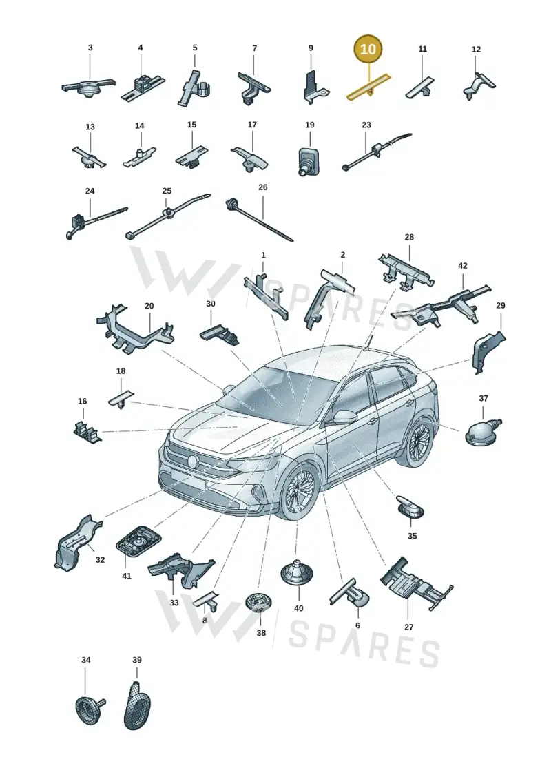 4B0971848 — Volkswagen Taigo (2021-2024) diagram 2f0971083, position 10
