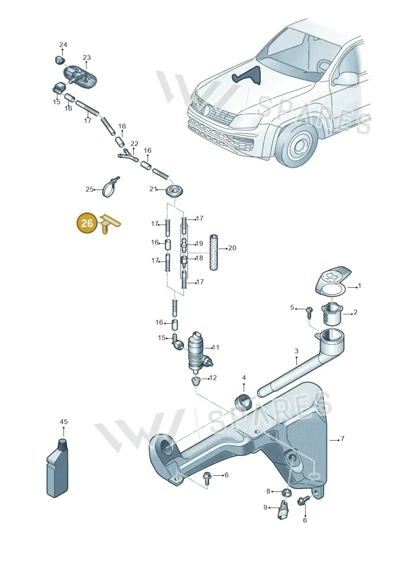 4B0971848 — Volkswagen Amarok twin cab (2022-) diagram 894955100, position 26