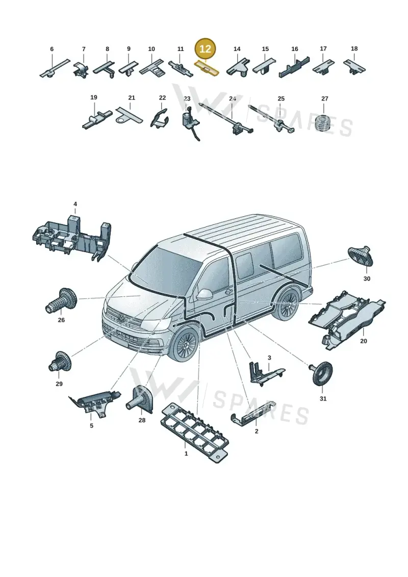 4B0971848H — Volkswagen Transport. multivan (2019-2024) diagram 7em971081, position 12