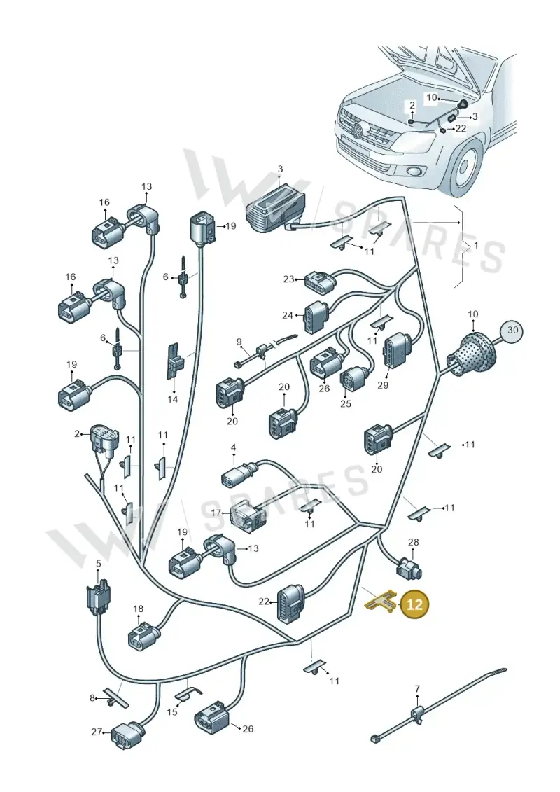4B0971848K — Volkswagen Amarok twin cab (2022-) diagram 894971810, position 12