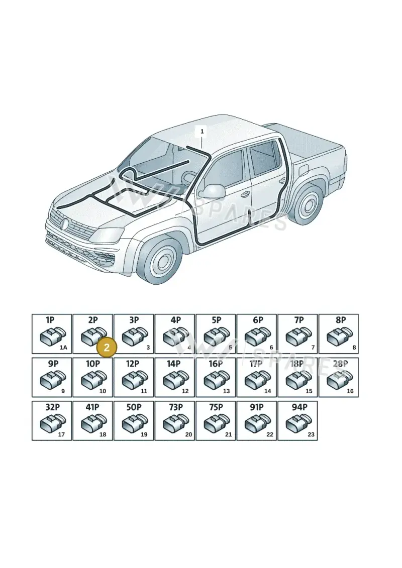 4B0972623A — Volkswagen Amarok twin cab (2022-) diagram 2ha971080, position 2