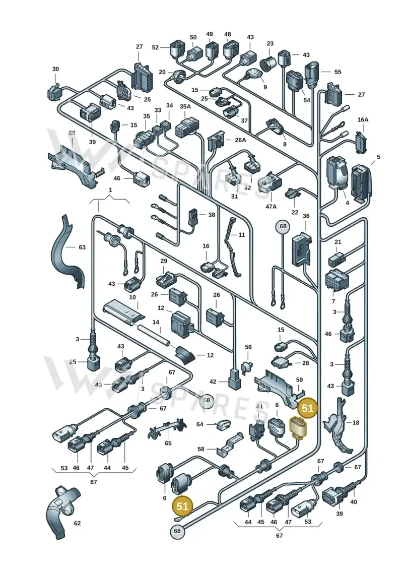 4B0973732 — Volkswagen Phaeton 4motion (2010-2016) diagram 258971830, position 51