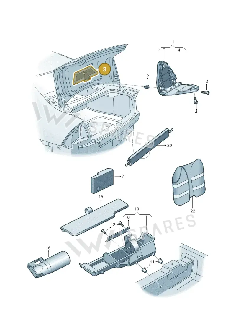 4B5860251E — Volkswagen Phaeton 4motion (2010-2016) diagram 258860000, position 3
