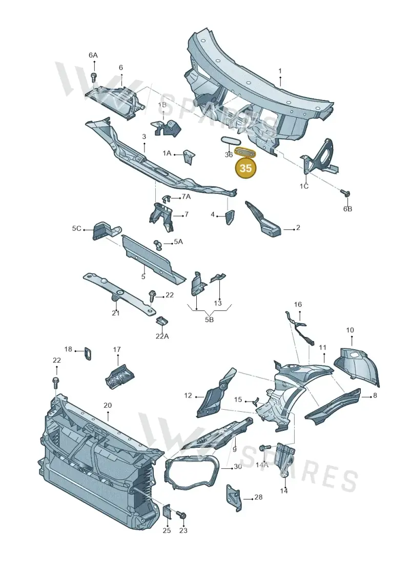 4D0000294A — Volkswagen Phaeton 4motion (2010-2016) diagram 258805000, position 35