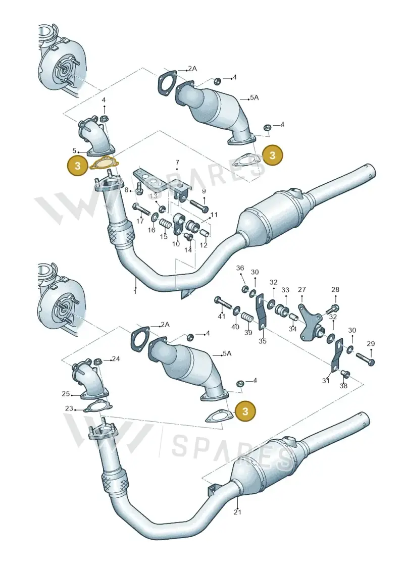 4D0253115E — Volkswagen PASSAT/4MOTION/W8 (2002-2005) diagram 265253700, position 3