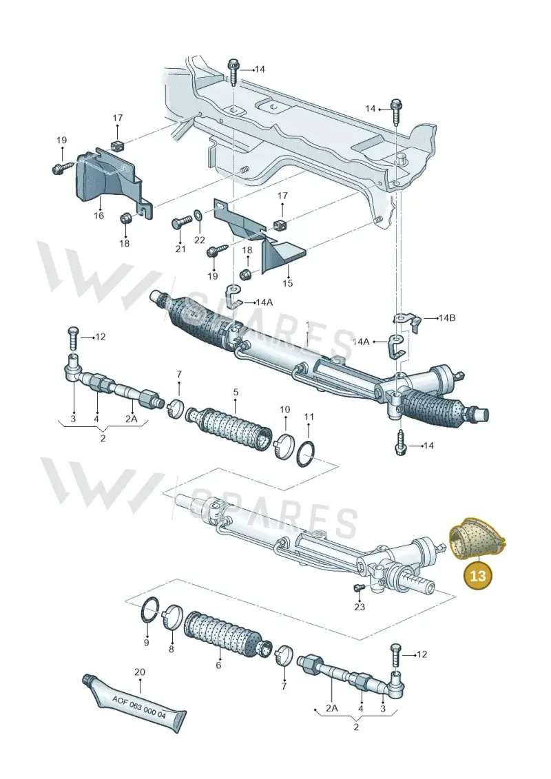 4D0422326 — Volkswagen PASSAT/4MOTION/W8 (2002-2005) diagram 223422420, position 13