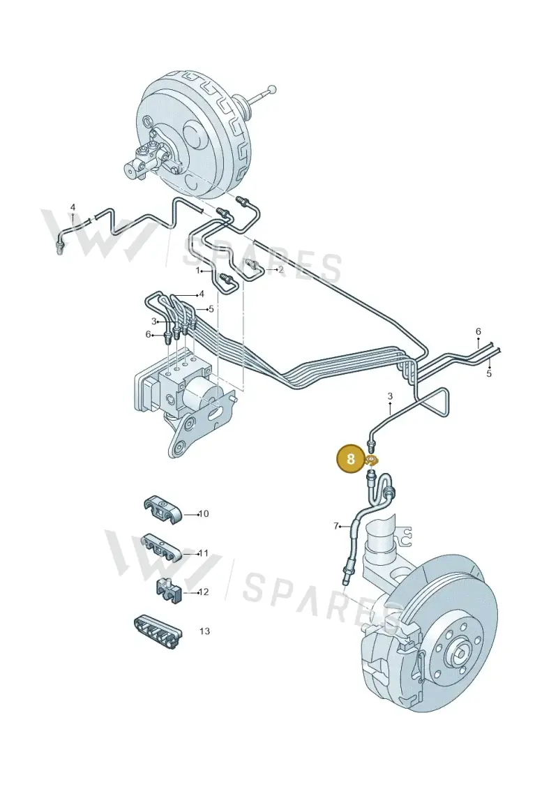 4D0611715B — Volkswagen Transport. multivan (2019-2024) diagram 861611200, position 8