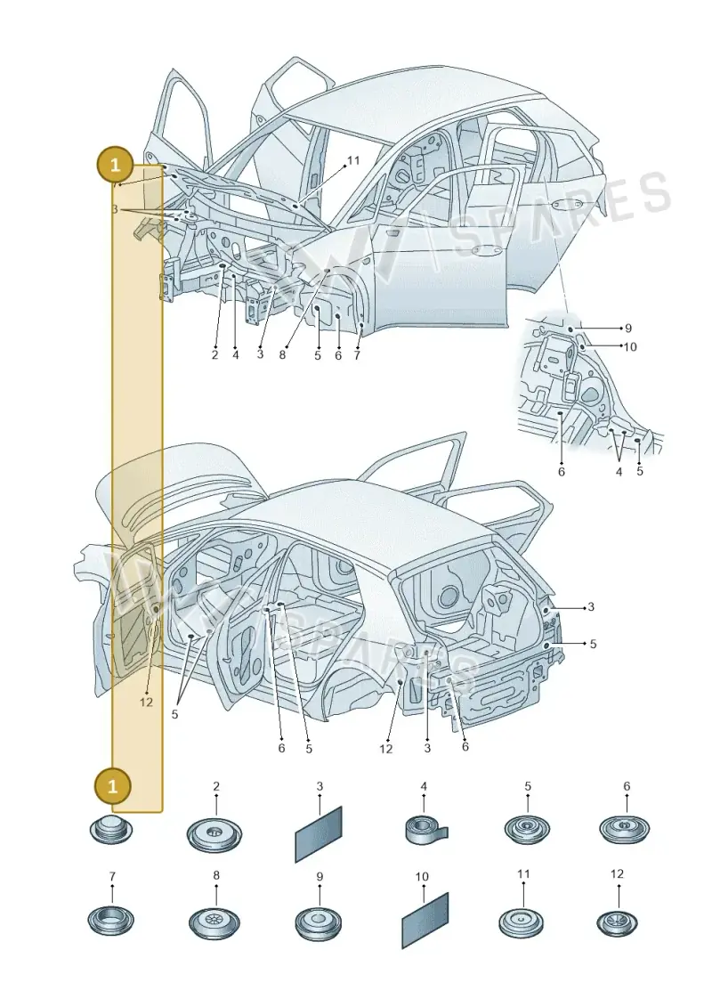4D0803583B — Volkswagen ID.3 Pro (2019-2024) diagram 10a803035, position 1