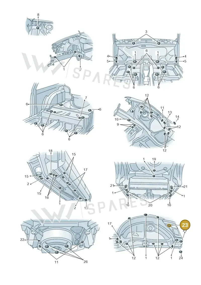 4D0803583B — Volkswagen New Beetle             06> (2005-) diagram 194803350, position 23