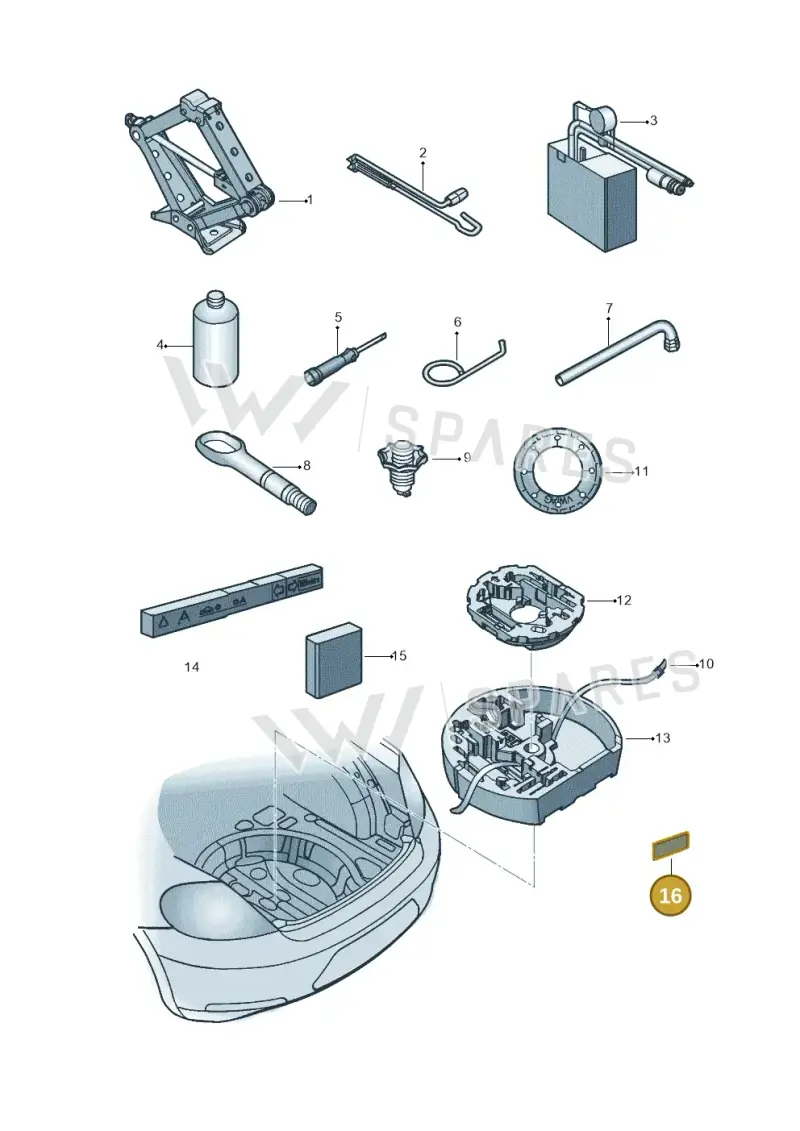 4D0863437A — Volkswagen Beetle (2016-2019) diagram 715012000, position 16