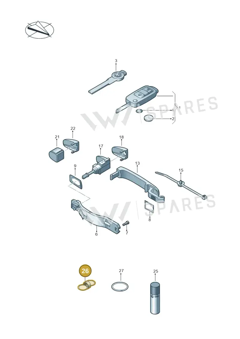 4D0905835 — Volkswagen Phaeton 4motion (2008-2010) diagram 258837100, position 26