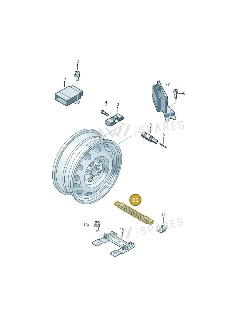 4D0907277A — Volkswagen Touareg (2005-2006) diagram 274907100, position 11