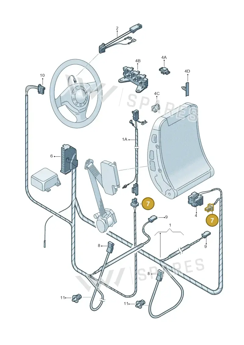 4D0972571 — Volkswagen New Beetle             06> (2005-) diagram 201972250, position 7