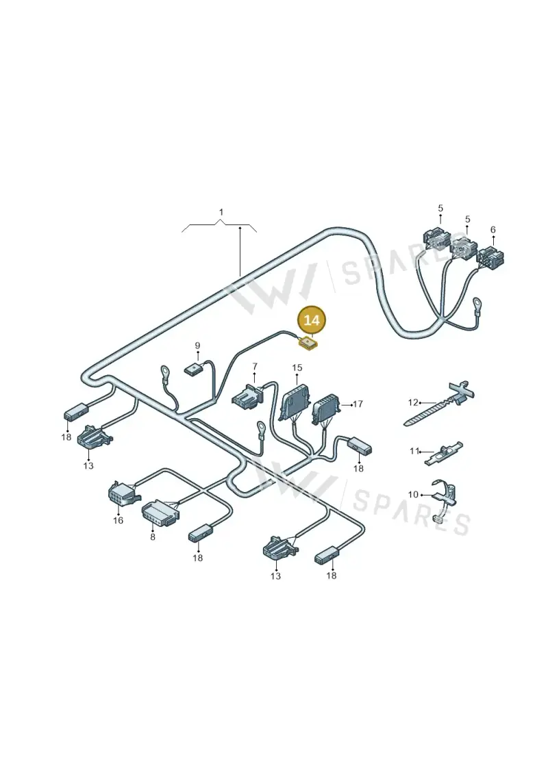 4D0972623 — Volkswagen Transp. caravelle (2008-2009) diagram 410972650, position 14