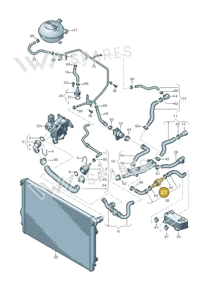4E0121113 — Volkswagen Beetle (2016-2019) diagram 691121450, position 27
