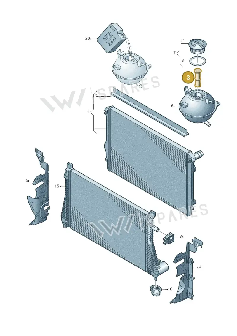 4E0121176 — Volkswagen Beetle (2016-2019) diagram 691121750, position 3