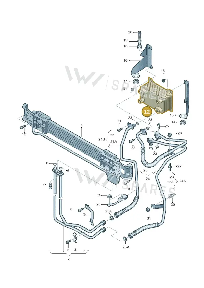 4E0317021H — Volkswagen Passat estate (2008-2011) diagram 460317500, position 12