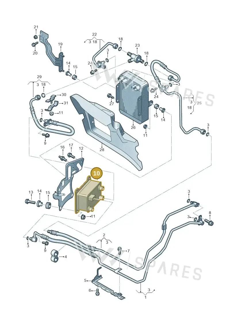 4E0317021H — Volkswagen Phaeton 4motion (2010-2016) diagram 710317510, position 10
