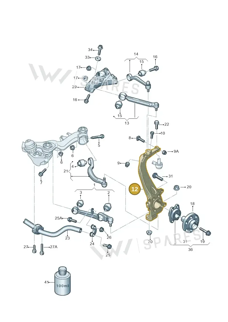 4E0407253Q — Volkswagen Phaeton 4motion (2010-2016) diagram 258407000, position 12