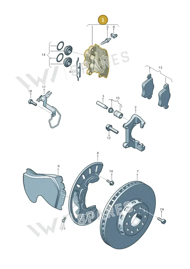 4E0615123 — Volkswagen PHAETON                08> (2007-) diagram 258615530, position 1