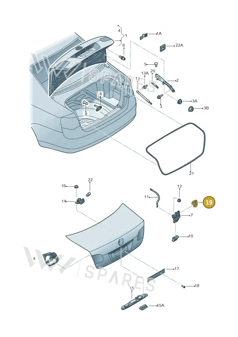 4E0827645A — Volkswagen Jetta (2008-2011) diagram 449827200, position 19