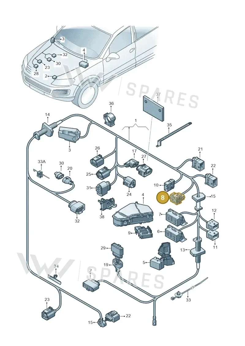 4E0937528 — Volkswagen Touareg BlueMotion (2014-2018) diagram 693971220, position 8