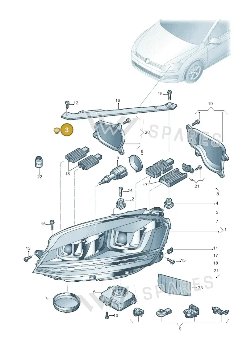 4E0941041 — Volkswagen E-Golf (2014-2021) diagram 774941000, position 3