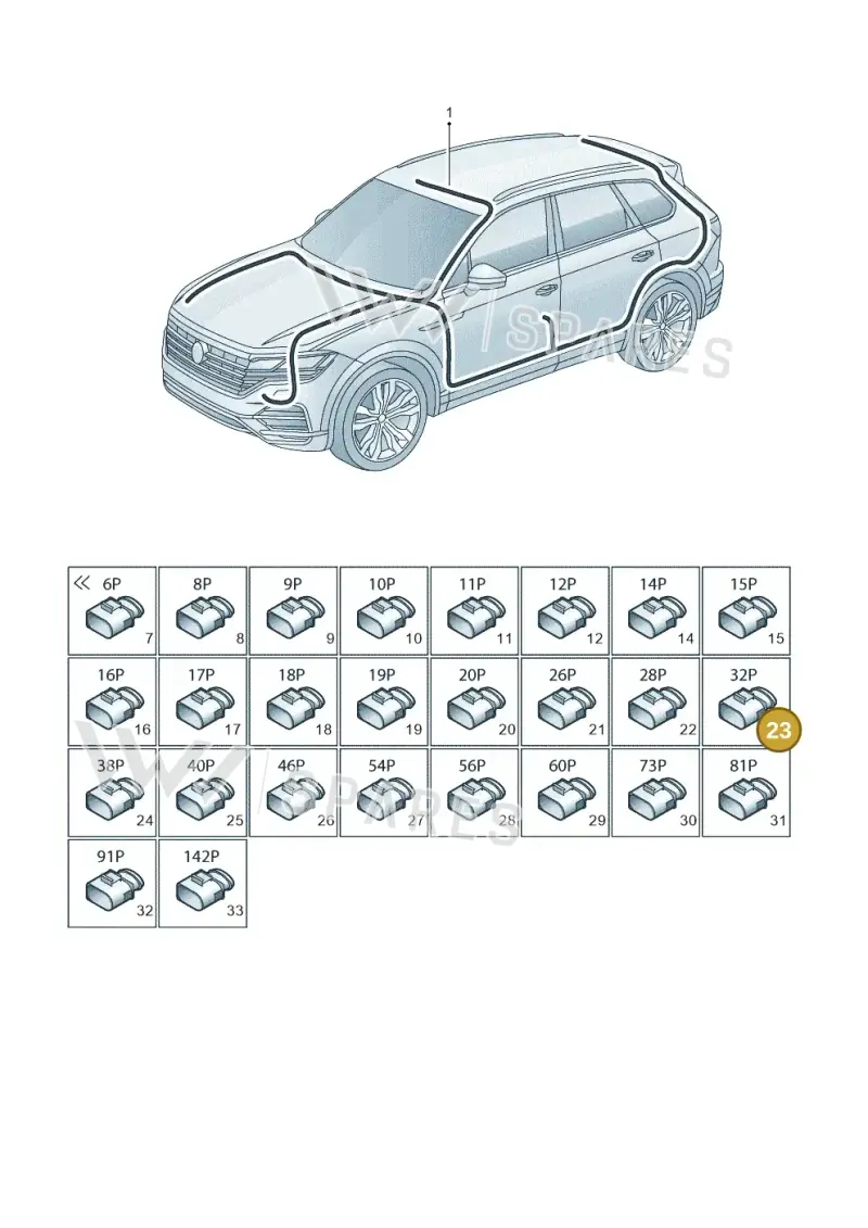 4E0971636 — Volkswagen Touareg (2017-2023) diagram 439971810, position 23