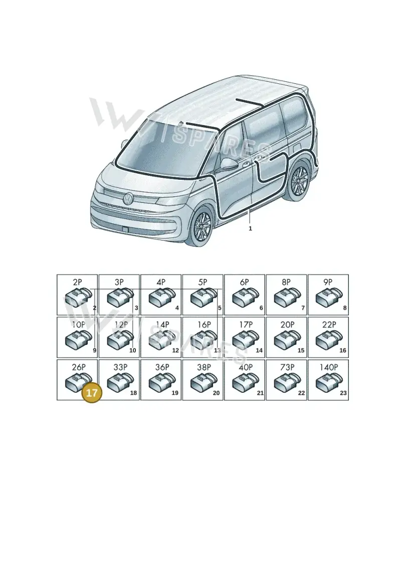 4E0972726 — Volkswagen Multivan (2021-) diagram 7t0972000, position 17