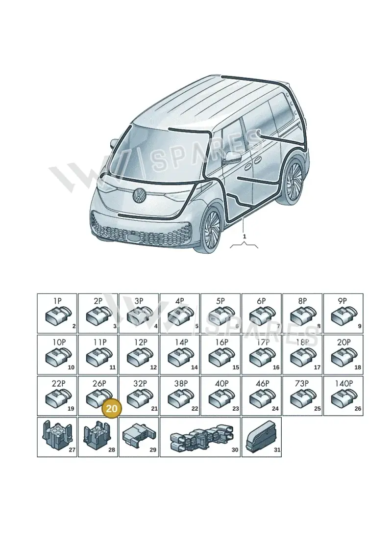 4E0972726 — Volkswagen ID.Buzz (2022-) diagram 15a972000, position 20