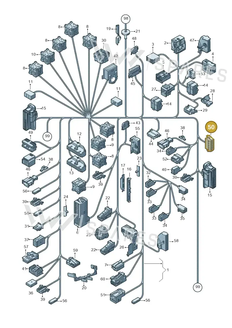 4E0973812A — Volkswagen Polo (2012-2014) diagram 672971830, position 50