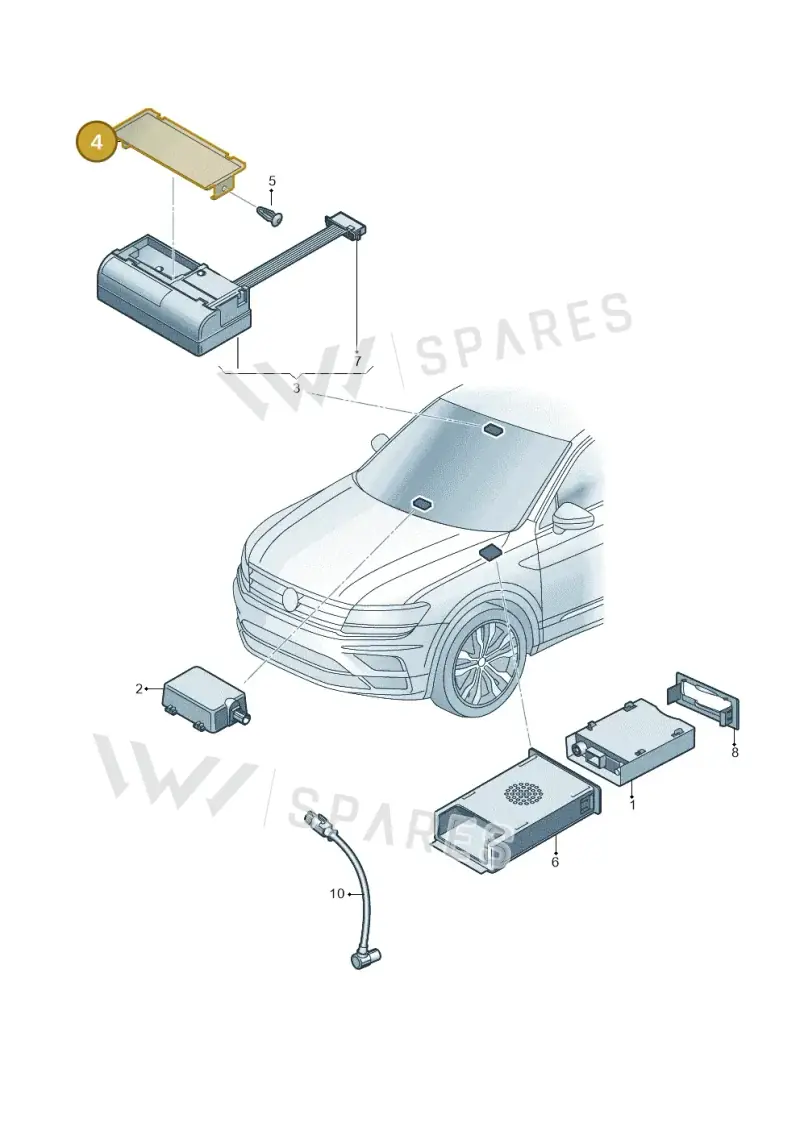 4F0035720B — Volkswagen Tiguan 2.0 4Motion (2016-2024) diagram 884035650, position 4