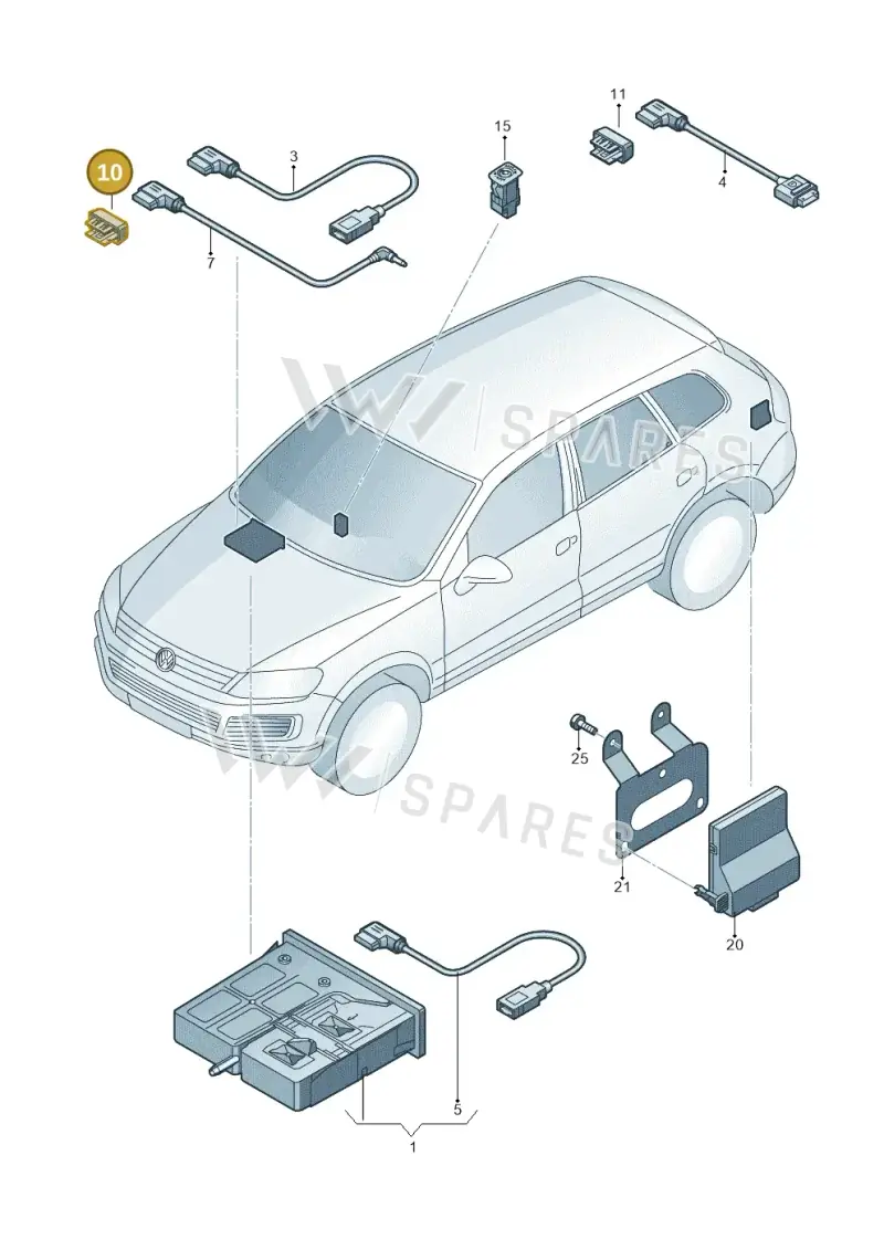 4F0035909 — Volkswagen Touareg (2012-2014) diagram 693035780, position 10